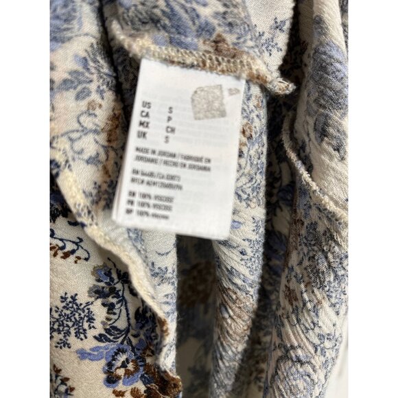 American Eagle Floral Cold Shoulder Top S Boho Cottagecore Feminine - Picture 4 of 11